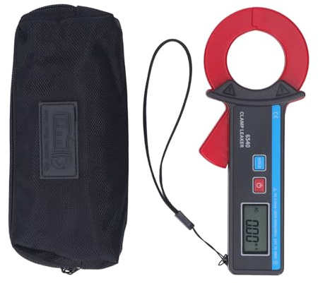Medidor de Pinza de Corriente de Fuga Prueba sin Contacto Amperímetro Portátil con Fugas Digitales de Alta Precisión Tamaño de Mandíbula de 40 Mm con Batería