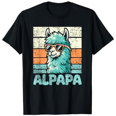 Alpapa Día del Padre Mejor Papá Alpaca Camiseta