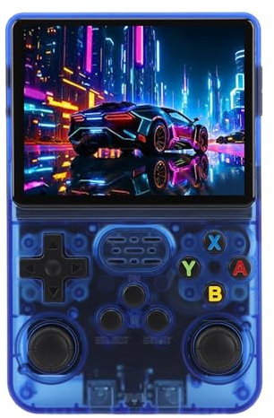 R36s Handheld-Spielkonsole, Retro-Spielkonsole, 3,5-Zoll IPS-Farbbildschirm, 640x480-HD-Auflösung, Doppelte 3D-Joysticks, tragbare Videospiel-Konsole mit 3000mAh-Polymer