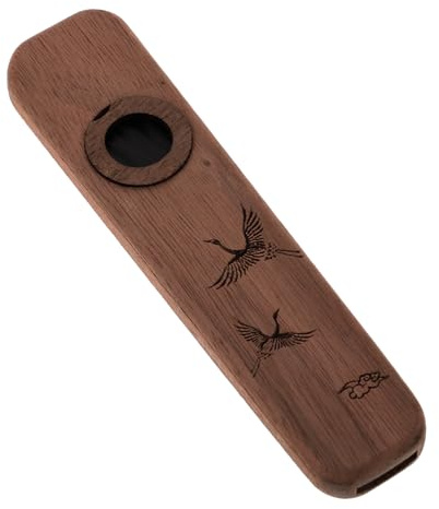 Vaguelly Holz Kazoo Flöte Aus Schwarzem Walnussholz Einfach Zu Spielen Musikinstrument Für Anfänger Und Erwachsene Für Auftritte Partys Begleiter Für Ukulele Und Gitarre