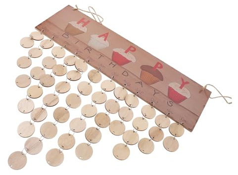 Garneck Immerwährender Geburtstagskalender Aus Holz – Hölzerner Kalender Für Jahresunabhängige Erinnerungen - Inklusive 50 Herz Holzscheiben Zur Perfekten Dekoration Zuhause