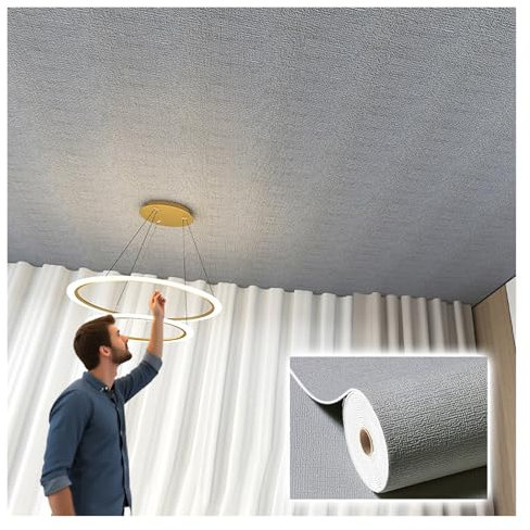 Deckenpaneele deckenplatten Splittergraue Vinyl-Wandfliesenaufkleber Für Abziehen Und Aufkleben - Tapetenaufkleber Für Die Heimdekoration Für Wand Und Decke - DIY-Deckenplatten Selbstklebend(L 50m)