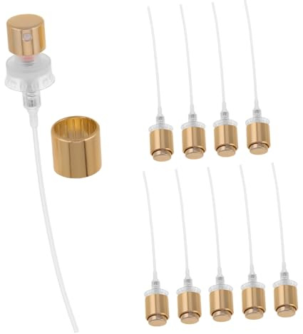 FONDOTIN 10 Pièces Lot de Bouchons Vaporisateurs Parfum Or Pulvérisateurs Spray Pompe Fine Brume pour Flacons DIY Parfum