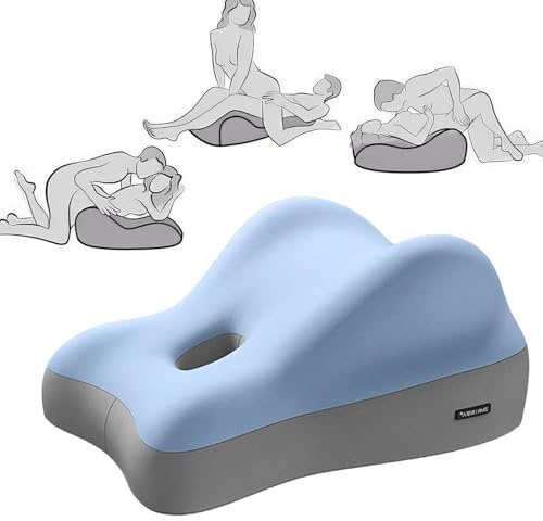 Générique Oreillers pour Couples – Coussin Jambes Ergonomique Mémoire de Forme, Cuddle Pillow for Couples, Soulage la Pression, Soutien Lombaire et Confort pour Position Assise ou Allongée (Bleu)