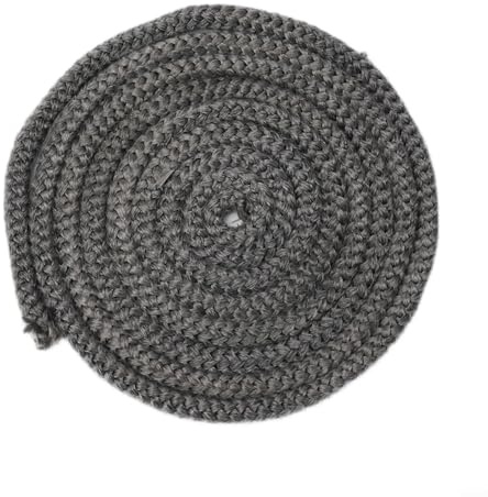 Gdfnmogo Junta selladora de fibra de vidrio negra de 12 mm x 2 m para puerta de estufa de leña, burni, junta selladora de vidrio (3 m)