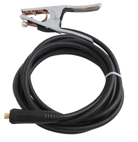 Morsetto di massa in rame massiccio 300 A per saldatrici elettriche, cavo di messa a terra con connettore in rame per saldatrici MIG/TIG/Stick (lunghezza selezionabile) (3 metri)