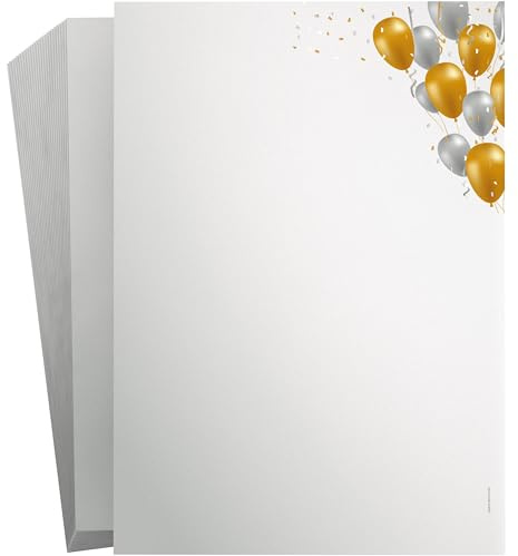 Motivpapier Alles Gute Geburtstag Glückwunsch Einladung, 100 Blatt Motivpapier DIN A4, 90g/qm