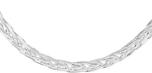 Tuscany Silver Damen Sterling Silber Diamant Schliff Spiga Halskette 2.2mm