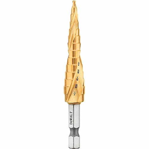 DEWALT Step Drill Bit, Impact Ready, 1/8-Inch-1/2-Inch (DWA1783IR)