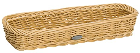 Westmark Cesto para cubiertos, adecuado para hostelería y gastronomía, Rectangular, aprox. 39,5 x 28 x 8,5 cm, Fibra sintética, Saleen Edition, Beige claro, 02016830101