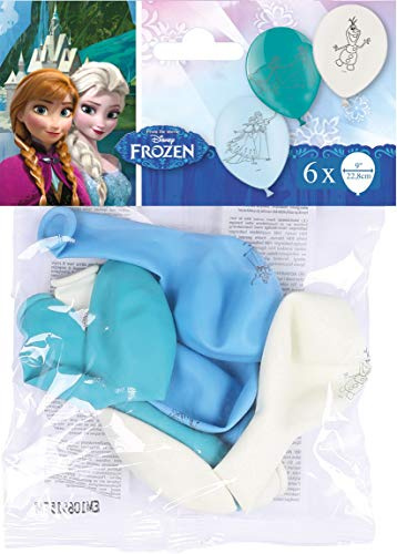 amscan 8022870 999231 - Latexballons Frozen, 6 Stück, Eiskönigin, Luftballons