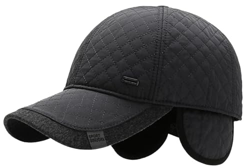 Sporty Baseballcap mit Ohrenklappen Wasserdicht Kappe Cord Golf Cap Mütze Schirmmütze Ohrenschutz Ohrenschützer Basecap Wintercap Wintermütze