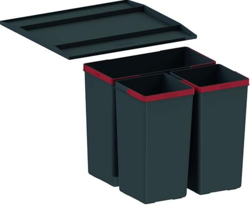 Franke Waste Separation System from EasySort 450-1-2, Black, 37.8 x 41.4 x 34.3 cm