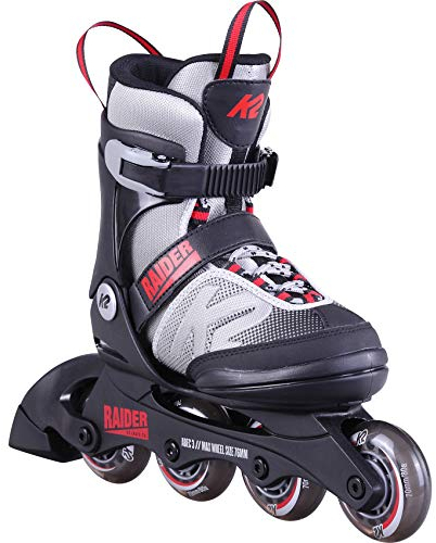 K2 Skates Jungen Inline Skates Raider, Grey - red, 30D0101.1.1.L