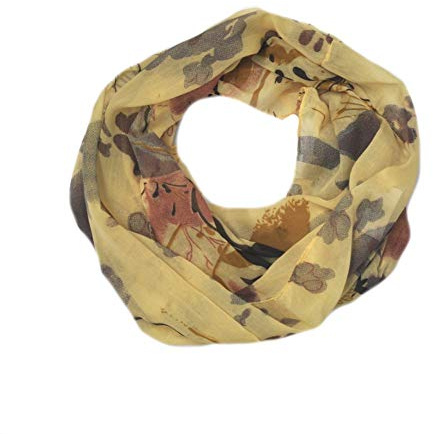 Euly Seide Cotton Loop Schal Loopschal Rundschal Schlauchschal Tuch Tücher Damenschal Traumfänger Blumen