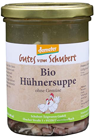 Demeter Hühnersuppe 400ml - Wohltuend bei kaltenTage - Hausgemacht vom fränkischen BIO-Familienbetrieb