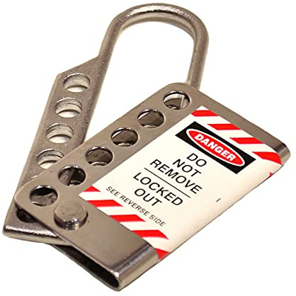 Lockout Tagout Stainless Steel Hasp, Holds Up to 6 Padlocks | Corrosion Resistant, Round Edges for Safe Handling, Precision Cut Jaw