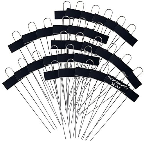 Metall Pflanzenschilder/Pflanzenstecker, Höhe 27,5cm, Schilder 9x3cm (30) | Wetterfest, Zum Beschriften, Für Garten, Hochbeet, Gewächshaus, Blumenbeet, Pflanzgefäße
