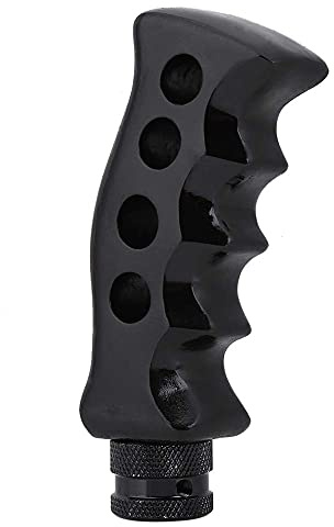 Ejoyous Manueller Schaltknauf, Universal Schaltknauf Getriebe Auto Pistolengriff Messergriff Schalthebel Kunstharz Auto-Schaltknauf Kopfabdeckung für die Meisten Manuellen Kraftfahrzeuge(Schwarz)