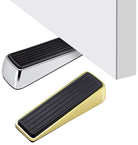 Türstopper Boden Wand Türkeil Keile Kunststoff Door Tür Stopper Kunststoffkeile Türfallengleiter Schwer Außen Schwarz Gummi, 2 Stück