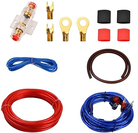 Auto Kabel Set, Auto Verstärker Kabel Set für Autoverstärker Auto mit Sicherung für Auto Motorrad