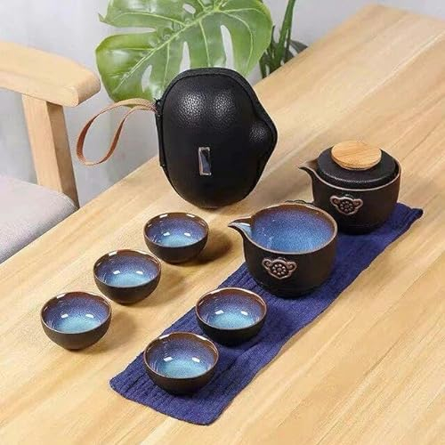Chinesische Tee Reise Tee-Set Kung Fu TeaSet Keramik Tragbare Teekanne Porzellan Teaset Gaiwan Tee Tassen Tee Zeremonie