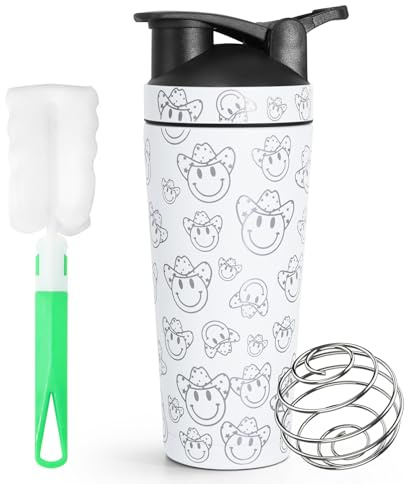 HNCY Shaker Acero Inoxidable, 750ml Shaker Proteinas,Mezclador de Proteinas