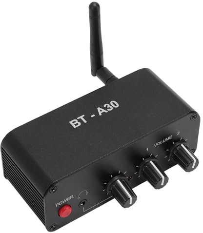 Preamplificatore Audio BT, Doppio Amplificatore Operazionale NE5532, Ricevitore Amplificatore Audio Stereo HiFi Bluetooth 5.0, con Manopola di Regolazione del Volume, per DVD,