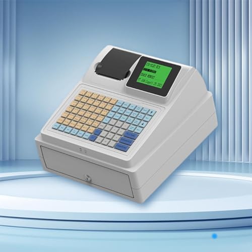 Lakenbroade Registrierkasse POS Elektronische Registrierkasse mit 81 Tasten Registrierkassen Tragbare Registrierkasse für Supermärkte Hamburger Geschäfte Kleine Ticketdrucker