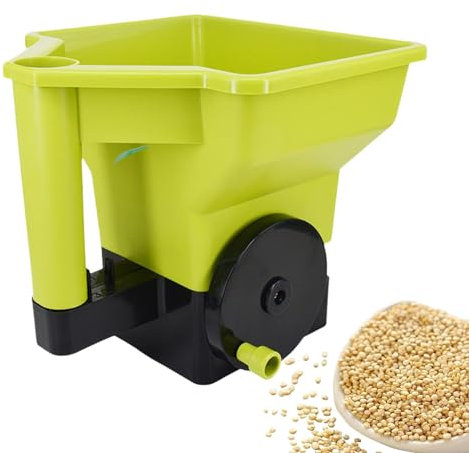Esparcidor de fertilizantes de mano – Esparcidor de jardín | Esparcidor de abono de gran capacidad, sembrador de jardín para alimentar terrenos difíciles