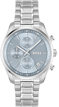 BOSS Multi Zifferblatt Quarz Uhr für Damen Kollektion Grand Tour Ladies mit Silbernes Edelstahlarmband - 1502767