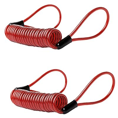 JECOMPRIS 2 STK Disc-Lock-draht Erinnerung Fahrradkabel Disc-Kabel Fahrradschloss Scheibe Scheibe Bremsscheibenschloss Für Motorräder Kabel Für Fahrradscheibenschloss Disc-Lock-Kabel Rot