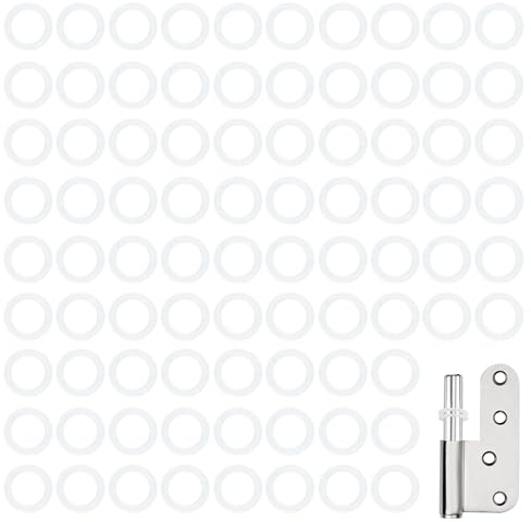 200 Pcs Unterlegscheiben Türscharnier,Spezial Fitschenringe aus Kunststoff | Kunststoff Türscharnier Zimmertüren Weiß Ø 10 mm x 15 mm x 1 mm