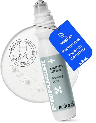 salted. Nährendes Lippen-Öl | 15 ml | Lippenöl für geschmeidige und weiche Lippen | Braunalgenextrakt für Geschmeidigkeit und extra Feuchtigkeit | Für trockene und sensible Haut geeignet