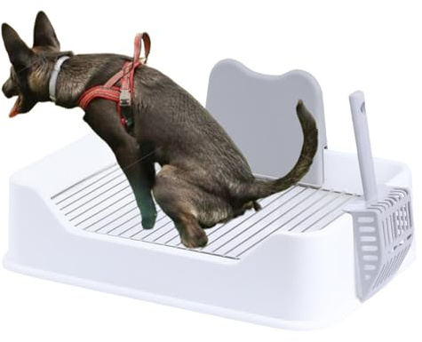 Bandeja para perros para interior, para entrenamiento de perros, inodoro para cachorros, entrenamiento PIPI, soporte para cachorros