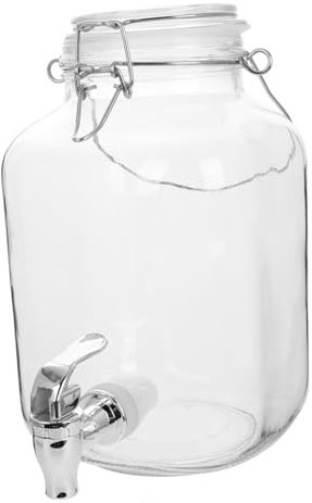 ABOOFAN Tanque De Vino Frasco De Vidrio 3000 Ml Exhibición Dispensador De Agua Almacenamiento