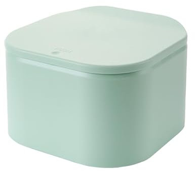 Desktop press type pop-up lid Scandinavian small rubbish bin small covered living room table mini office desk coffee table desktop rubbish bin (green)