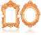 Andibro Vintage Bilderrahmen Aus Kunstharz,2 Stück Mini Retro Fotorahmen Desktop Schmuck Display Rahmen Barockrahmen Ohne Glasrahmen Oder Rückwand Für Bilder Geprägte Fotorequisiten Wanddekoration