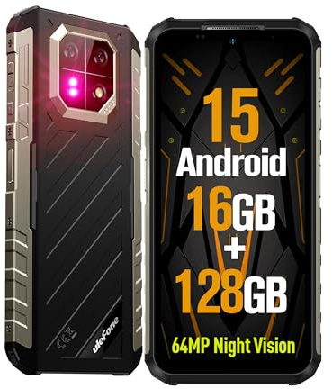 Ulefone Armor 22 Outdoor Handy ohne Vertrag Android 14, 16GB+128GB/SD-512GB Robustes Smartphone mit 6,58 HD+, 64MP Kamera, 6600mAh Akku, IP69K Wasserdicht, 4G LTE Dual-SIM, NFC & Unterwasser-Modus