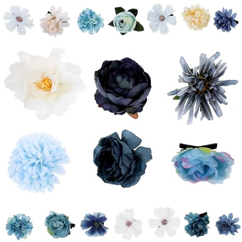FRCOLOR Blumen Haarspangen 20 Stück Leichte Florale Haarklammern Mit Sicherem Halt Für Frauen Mädchen Hochzeit Abend Frisuren Haarschmuck