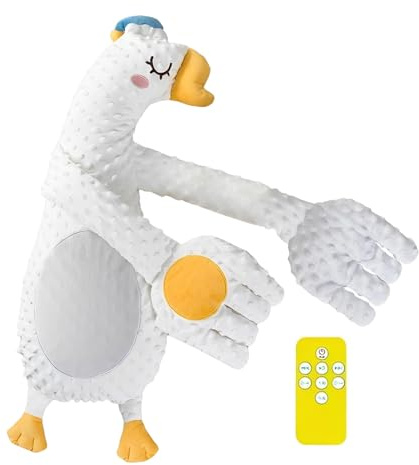 Dioeazh Almohada De Golpecitos Para Bebé - Cojín Tranquilizador Con 3 Modos De Palmadas,Almohada Peluche De Animales Para Cuna Viajes Lactancia Siestas