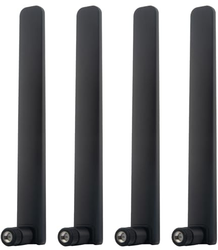 Kaunosta 5G 4G LTE GSM 3G T-Mobile Antenna (4 pack) 600-6000MHz 10dBi Wide Band SMA Male OmniDirectional External Antenna for T-Mobile/AT&T/Verizon 5G Router Home Internet Gateway Hotspot Trail Camera