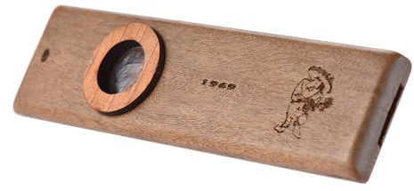 Eacam Kazoo in Legno Classico, Bellissimi Motivi, Giocattolo di Strumenti Musicali Facili da Suonare per Bambini Adulti, Chitarra Ukulele Accompagnatore, Scatola di Archiviazione in