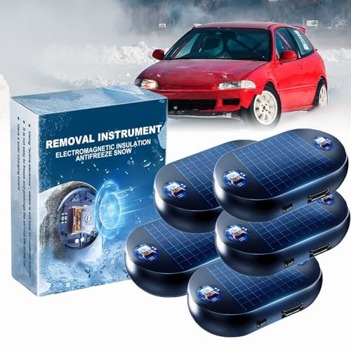 Dewppxi Elektromagnetische molekulare Interferenz, Scheibenenteiser Auto, Antifreeze Snow Removal Instrument, Auto Enteiser Elektromagnetisches Antifrost (5Stück)