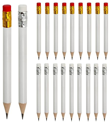 20 Stück Vielseitige Mini Bleistift Set mit Radiergummi Bleistift | Perfekte Kleine Bleistifte als Hochzeitsgastgeschenke Partybeigaben, Party-Goodies und Pencils für Kreative Anlässe
