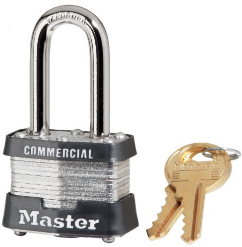 Master Lock 3KALF 0344#3 Candado laminado de grillete largo, 1-1/2 pulgadas
