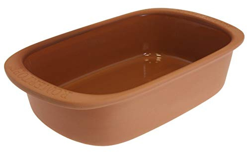 Römertopf Auflaufform, Backform, Ofenform, Klein, für 2-4 Personen, Naturton, 2.3 L, 16005