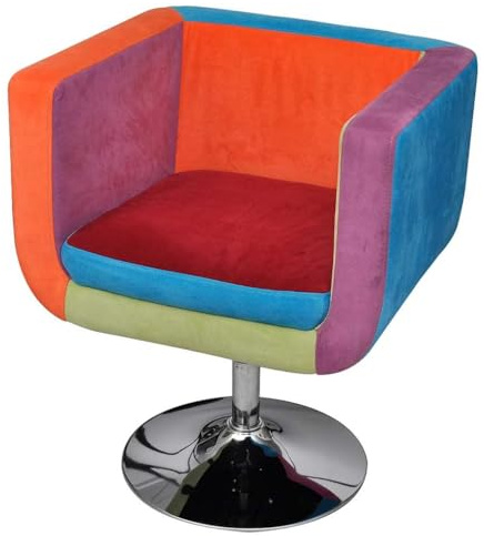vidaXL Würfel-Sessel mit Patchwork-Design Stoff