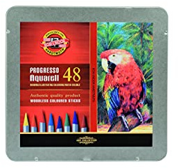 KOH-I-NOOR Progresso Woodless Aquarell Coloured Pencils (Set of 48)