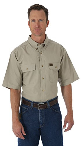 Wrangler Riggs Workwear Arbetsskjorta för män, Khaki, XXL